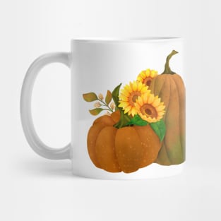 Fall pumpkins and sunflowers Mug
